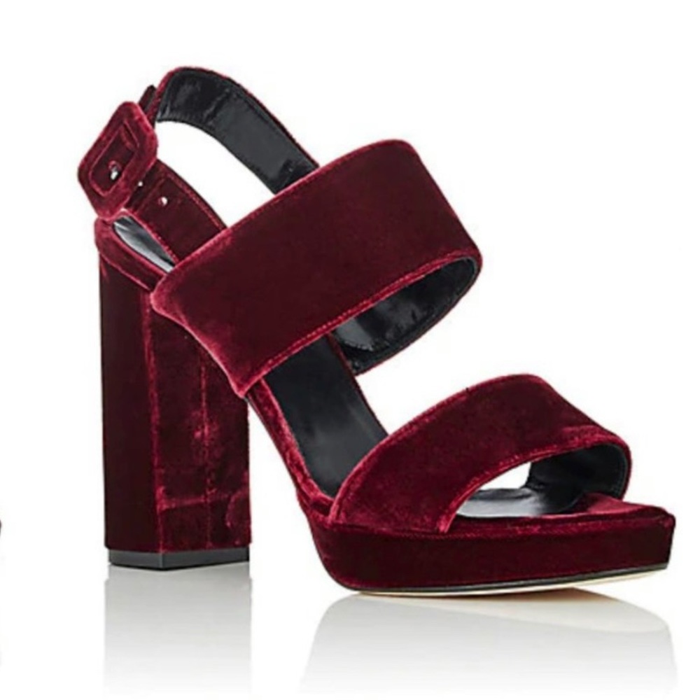 Barney’s New York velvet double strap sandal - Picture 1 of 10